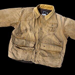 Redhead Bone Dry Duck Canvas Hunting Jacket Pockets Distressed 50s USA Vtg READ